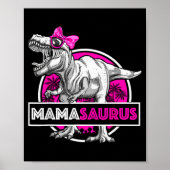 Mamasaurus T-rex Matching Funny Mother Saurus Dino Poster (Voorkant)
