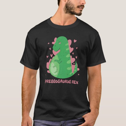 Mamasaurus Trex Pregnancy Announcement Dinosaur Pr T-shirt (Voorkant)