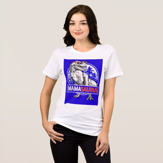 Mamasaurus  Tri-Blend shirt (Voorkant volledig)