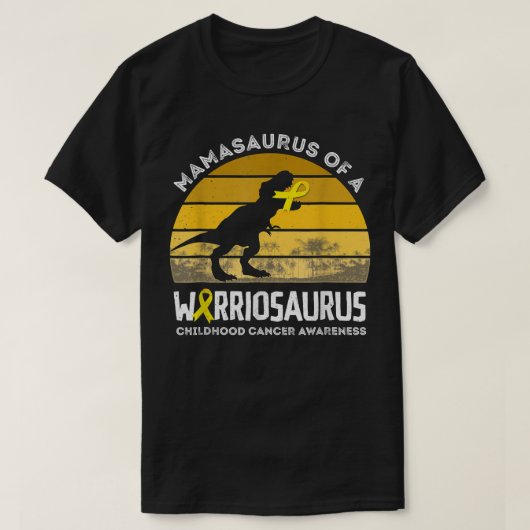 Mamasaurus van een waanzinnige kinderkanker t-shirt (Design voorkant)