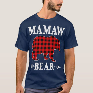 Mamaw Beer Kerstmis Pajama Red Pset Buffalo Fami T-shirt