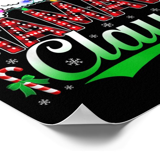 Mamaw Claus Christmas Lights Matching Family Xmas Poster (Hoek)