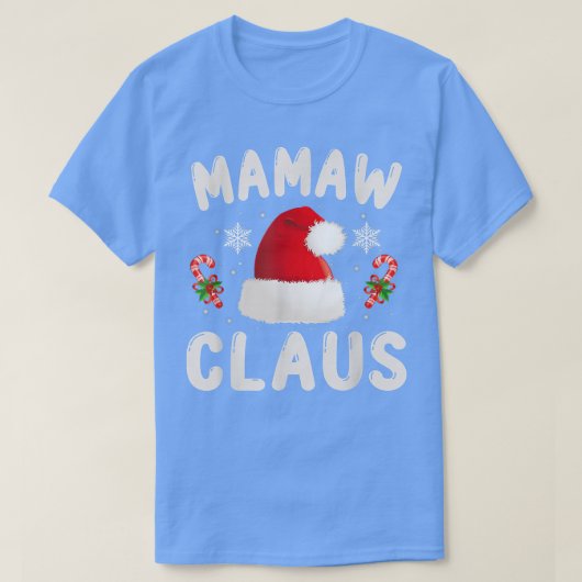 Mamaw Claus Christmas Pajama Family Matching Xmas T-shirt (Design voorkant)