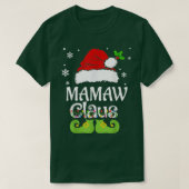 Mamaw Claus , Familie Matching Mamaw Claus Pajama T-shirt (Design voorkant)