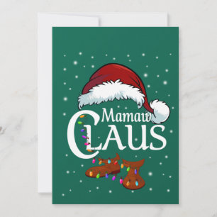 Mamaw Claus-shirt, Familie Matching Mamaw Claus Py Kaart