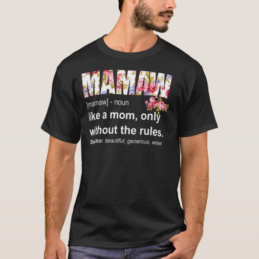 Mamaw Definitie Oma Moederdag Vrouwen T-shirt (Voorkant)