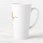 Mamaw Elegant Script Monogram Sunny Yellow Latte Mok (Rechts)
