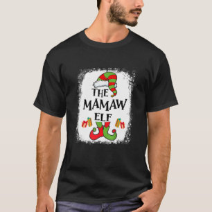 Mamaw Elf Matching Family Funny Kerstparty Pa T-shirt