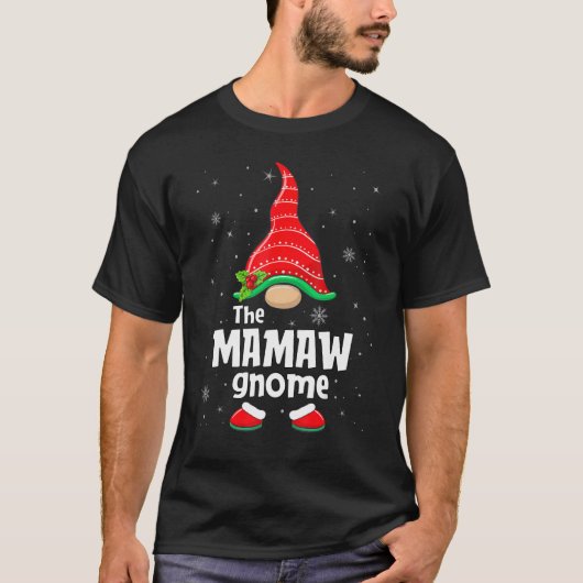 Mamaw Gnome Matching Family Group Christmas Party T-shirt (Voorkant)