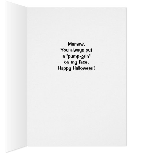 Mamaw Halloween Schattige Jack o' Lantern (Binnen (Rechts))