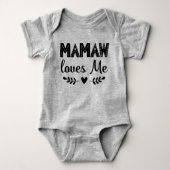 Mamaw houdt van me Grootkind Baby Gift Romper (Voorkant)