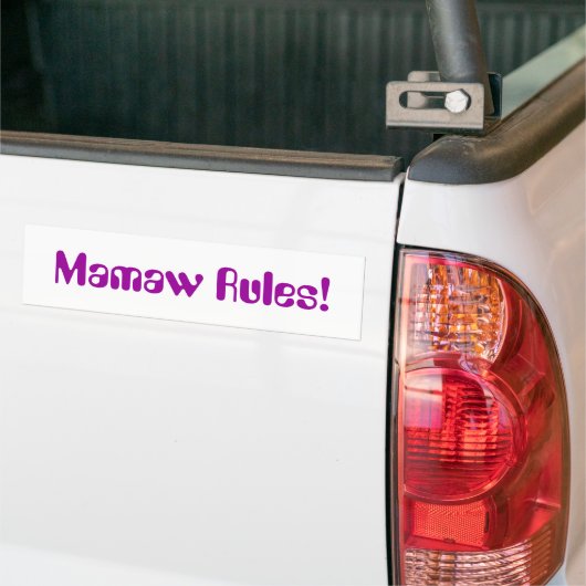 "Mamaw Rules!" Bumpersticker (Op Truck)