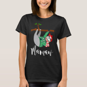 Mamaw Sloth Santa Hat-kerstfeest Pajama T-shirt