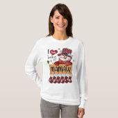 Mamaw Snowman Ik hou van een mamaw Kerstfeest grap T-shirt (Voorkant volledig)