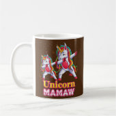 Mamaw Unicorn Dabbing Magical Family Matching Koffiemok (Links)