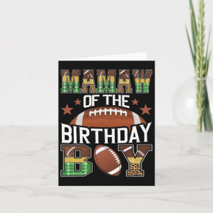 Mamaw van de verjaardag Boy Football Lover Game Da Kaart