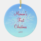 Mamaw's eerste kerstsiroop keramisch ornament (Voorkant)