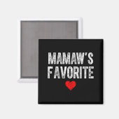 Mamaw's favoriete hartgrafiek voor Moederdag Magneet (Voorkant / Achterkant)