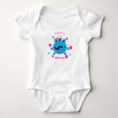 Mamaw's Little Monster Blue Baby Creeper Romper (Voorkant)