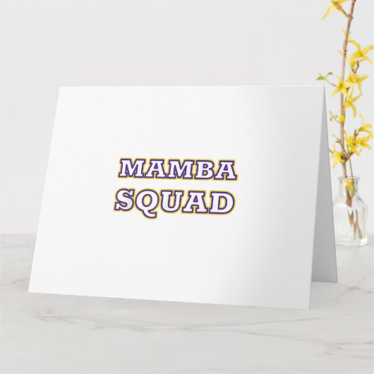 Mamba Squad grappige Kleding voor Snake Lover Kaart (Gele Bloem)