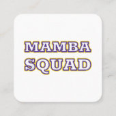 Mamba Squad grappige Kleding voor Snake Lover Vierkante Visitekaartje (Achterkant)