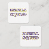 Mamba Squad grappige Kleding voor Snake Lover Vierkante Visitekaartje (Voorkant / Achterkant)