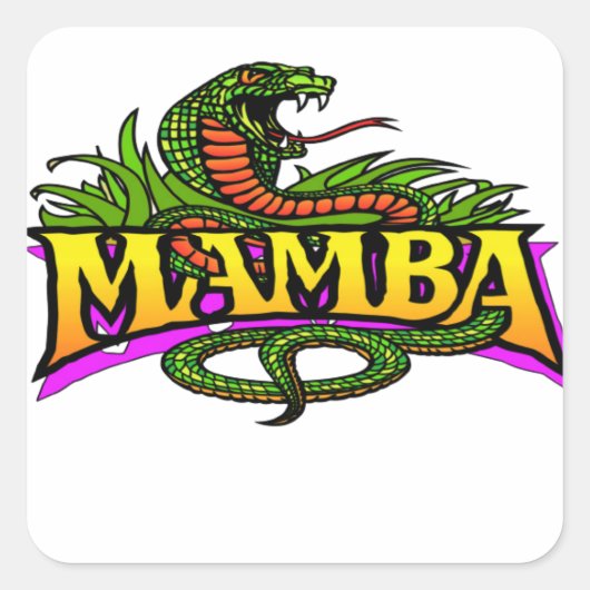 Mamba voor altijd, vierkante sticker (Voorkant)