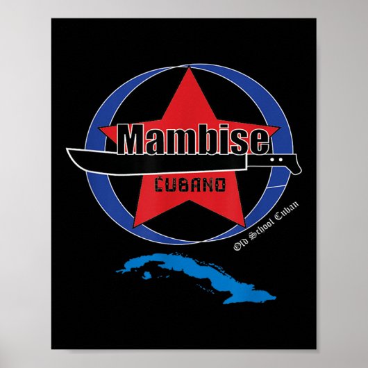 Mambi Leger Cubaanse Machete Cuba Libre Cubaanse O Poster (Voorkant)
