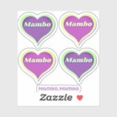 Mambo hart stickersheet Custom-Cut Vinyl Sticker (Vel)