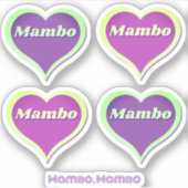 Mambo hart stickersheet Custom-Cut Vinyl Sticker (Voorkant)