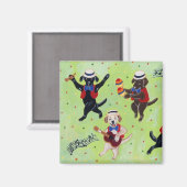 Mambo Labrador Musici Schilderen Magneet (Voorkant / Achterkant)