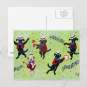 Mambo Labrador Musicians Painting Briefkaart (Voorkant / Achterkant)