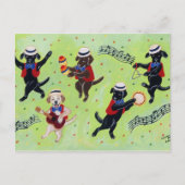 Mambo Labrador Musicians Painting Briefkaart (Voorkant)