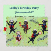 Mambo Labrador Musicians Painting Kaart (Voorkant / Achterkant)