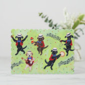 Mambo Labrador Musicians Painting Kaart (Staand voorkant)