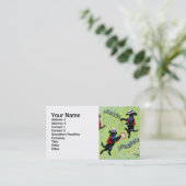 Mambo Labrador Musicians Painting Visitekaartje (Staand voorkant)