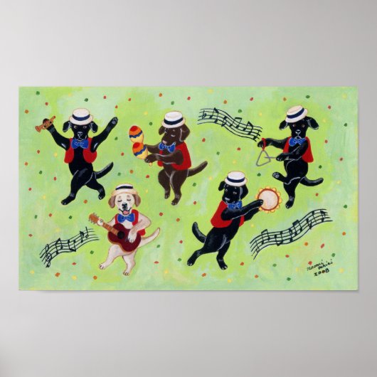 Mambo Labradors Artwork Poster (Voorkant)