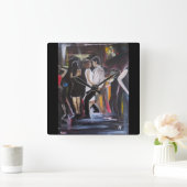 Mambo Night Schilderij van Alfred Fox Vierkante Klok (Huis)