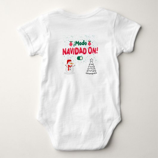 MAMELUCO CON ESTAMPADO DE NAVIDAD ROMPER (Achterkant)