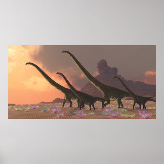Mamenchisaurus Dinosaurus Print (Voorkant)