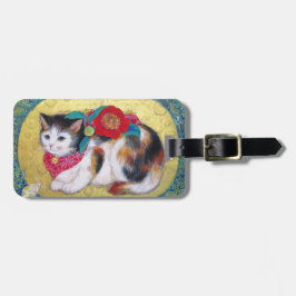 Mameneko: The Camellia Kitten Bagagelabel