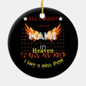 Mami My Angels Quote Memory of Parents in Heaven Keramisch Ornament (Achterkant)