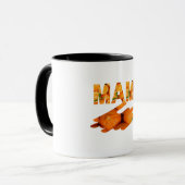 MAMI Oranje Typografie Kunst Mok (Voorkant links)