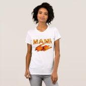 MAMI Oranje Typografie Kunst T-shirt (Voorkant volledig)