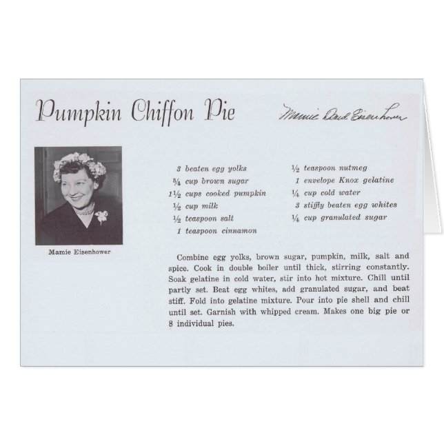 Mamie Eisenhower Pumpkin Chiffon Pie recept (Voorkant Horizontaal)
