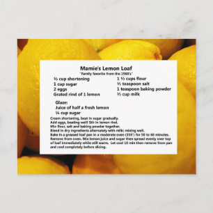 Mamie's Lemon Loaf Briefkaart