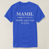 MAMIL, man van middelbare leeftijd in lycra T-shirt (Design voorkant)