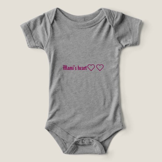 Mami's Heart Baby Romper  "Mami's Heart" Adorable  (Design voorkant)