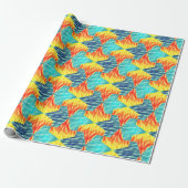 Mamluks Djinns Fire and Water Pattern Cadeaupapier (Uitgerold)
