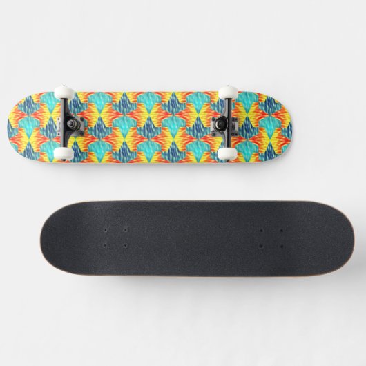 Mamluks Djinns Fire and Water Pattern Persoonlijk Skateboard (Horizontaal)